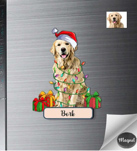 Kişiye Özel Sevimli Dostlarımız Köpek Ahşap Magnet -7