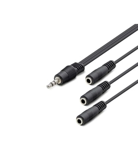3.5 Mm To 3*3.5 Mm F Kablo 2Lıne 30Cm Siyah HDX1023