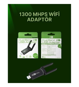 Mey İthalat® USB 3.0 Wireless Adaptör – 2.4GHz & 5GHz Destekli