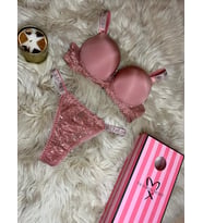 Victoria's Secret Taş Işlemeli Dantelli Dolgulu Iç Çamaşırı Takımı