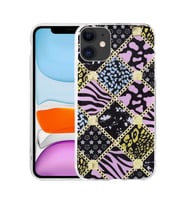 Uyumlu Model Apple iPhone 11 Kılıf Desenli Sert Elnov Kapak