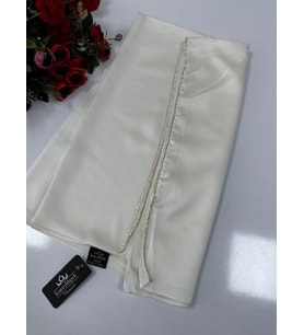 Taşlı Dubai İpeği Şal Ekru JJ0212