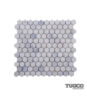 1’’ Hexagon Carrara Eskitme Mermer Mozaik