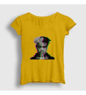 Presmono Kadın Sarı Pray XXXTentacion T-Shirt 48695tt (Sarı)