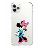 Apple iPhone 11 ProMax Uyumlu Köşe Korumalı Antişok  Kapak Minnie Mouse Tasarımlı Şeffaf  Kılıf