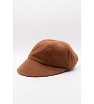 Kadın Yünlü Vintage Geniş Siperli Retro Kışlık Şapka (Kiremit)