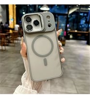 Coverzone iPhone 17 Pro Max uyumlu Kamera Lens Aparatl? Stand Olabilen Magsafe ile uyumlu Kamera Korumal? ?effaf Full Color Magnetic Wireless Telefon K?l?f? Titanyum