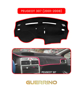 PEUGEOT 307 (2001-2008)TORPİDO KORUMA HALISI KIRMIZI KENAR