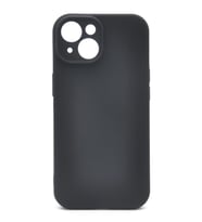 iPhone 15 Uyumlu Düz Renk Esnek Yumuşak Silikon Kılıf  Rubber Siyah