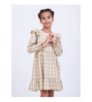 Civil Girls Kız Çocuk Fiyonklu Elbise 2-5 Yaş Pembe (Bej)