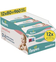 Lexroo Sensitive Bebek Islak Havlu 12 Paket 960 Yaprak
