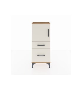 Arges Komodin 2 Raflı 2 Çekmeceli Tek Kapaklı 44x30x106 Çam-Aytaşı