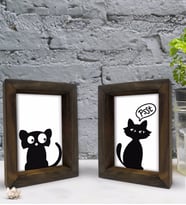 Bk Gift Dekoratif 2'li Doğal Masif Ahşap Çerçeve 15x20cm-1 (Beyaz)