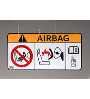 2 Adet Airbag hava Yastığı Air bag Decal Etiket Yapıştırma
