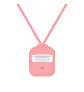 Blogy AirPods ile Uyumlu Silikon Kılıf Pink Sand