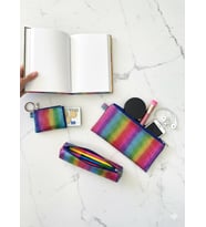 Atakids Lizy Desenli Defter, Kalemlik, Cüzdan ve El Çantası Seti (Defter: 168 yp, 14*20) (Çok Renkli)