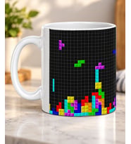 Tetris Kupa Bardak Retro Arcade Oyun Temalı Gamerlara Hediye 330 ml Porselen