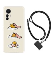 Xiaomi 12 Lite Kılıf Resimli Boyun Askılı İpli Desenli Silikon Sweety Egg 1322