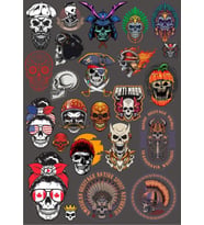 Kurukafa Sticker Set 8 17 Parça Telefon, Tablet, Defter, Laptop Sticker