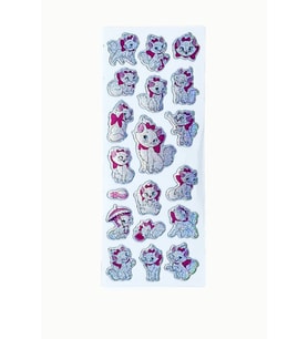 Sticker Kabartmalı Stiker Defter, Planlayıcı Etiket Beyaz Kedi (cb344) 16x7 cm