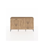 Arges Konsol 5 Raflı 2 Çekmeceli 4 Kapaklı 176x30x99 Çam-Çam
