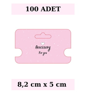 Pembe For You Accessory - 100 Adet Kolye Kartı - Bileklik Kartı -Paketleme Kartı (Kahverengi)