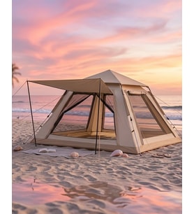 Büyük Aile Kamp Çadırı 240x240x160 Cm Gölgelikli 6 Kişilik Outdoor Çadır