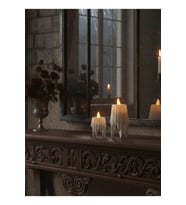 3D Dekoratif Bohem Uçan Beyaz Mumlar TeaLight Mum Hediyeli (Yükseklik:8cm* En:4,5 cm)