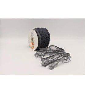 Fırfırlı Lastikler 18 mm Genişlik - 25 mt Gri