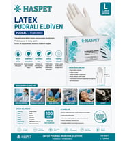 Has-Pet Latex Pudralı Eldiven L Beden