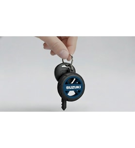 Suzuki Uyumlu Jant/Lastik Detaylı Motosiklet Anahtarlığı (Mavi)