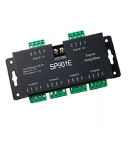 RGB Sinyal Amplifikatörü Tekrarlayıcı Adreslenebilir Programlanabilir LED Şerit SP901E Piksel kontrol cihazı
