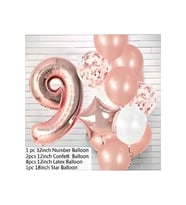 Rose Gold Yaş Balon Set-1-2-3-4-5-6-7-8-9