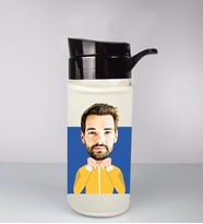 Kişiye Özel Karikatür Tasarım Özel Koruma Kılıflı Cam Matara 96001