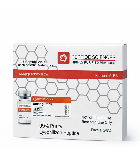 Peptide Sciences Semaglutide 3 mg – %99 Saflık Liyofilize Peptid Peptide Sciences Semaglutide 3 mg – %99 Saflık Liyofilize Peptid