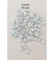 Oya Abiye Bileklik Kolye Pleksi Metalik Plastik Pul Gümüş Renk 8 gram 95 adet - BNC519