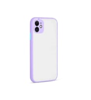 Newface Apple iPhone 12 Kılıf Montreal Silikon Kapak - Mor