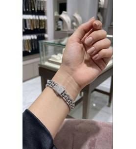 Xupıng Zirkon Taşlı Kilit Detaylı Bileklik