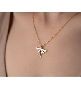 Gökdeniz 925 Gold Yusufçuk Model 925 Ayar Gümüş Kadın Kolye Özel Gün Hediyesi
