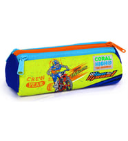 Coral High Lacivert Sarı Motosiklet Üç Bölmeli Kalemlik -Erkek Çocuk