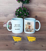 Anneanneye Hediye Kupa Bardak Beyaz Fotoğraflı Anneler Günü Hediyesi