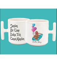 İsimli Senden Bi Tane Daha Yok Canım Kendim Baskılı T Kulp Kupa 4