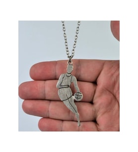 Basketbol Unisex Kolye (Gümüş)