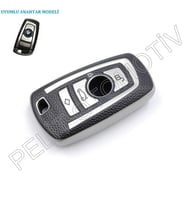 Bmw M3 M4 E34 E90 Anahtar Kılıfı Süperlüx Keyless Gümüş