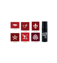 Taç Yıldız Spray Tattoo Geçici Sprey Dövme Seti