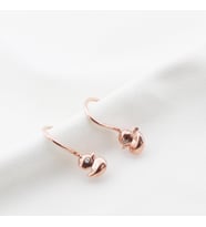 Ördek Figürlü Rose Gold Kaplama Zirkon Taşlı Çocuk Küpesi