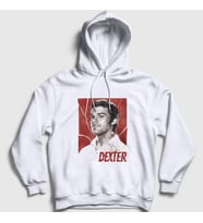 Presmono Unisex Beyaz Morgan Dexter Kapüşonlu Sweatshirt 188873tt