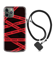 Apple iPhone 11 12 13 14 Pro Max Kılıf Boyun Askılı Silikon Danger 1372