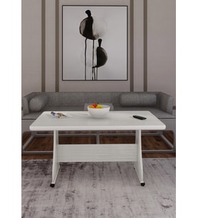 Eliusta Mutfak Masası %100 Mdf Orta Sehpa Tekerlekli Mdf Masa Salon Masası