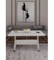 Eliusta Mutfak Masası %100 Mdf Orta Sehpa Tekerlekli Mdf Masa Salon Masası